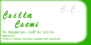 csilla csemi business card